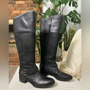 🛍️Gently worn Circa Joan David Leather upper Balance man made long boots.
